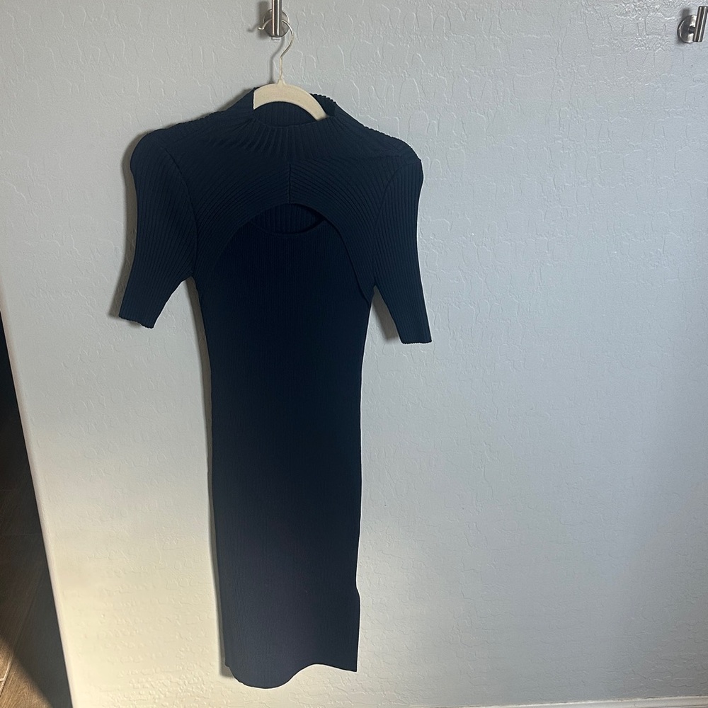 White House Black Market Navy Fitted Dress